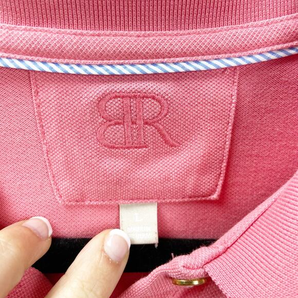 2/$30 2/$30 Banana Republic Large Womens Salmon Pink Polo Shirt - Picture 4 of 8